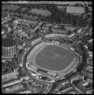 The Oval, home ground of Surrey County Cricket Club, Kennington, London, 1955