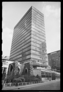 St Alphage House and remains of the Church of St Alphege London Wall, City of London, c1955-c1980
