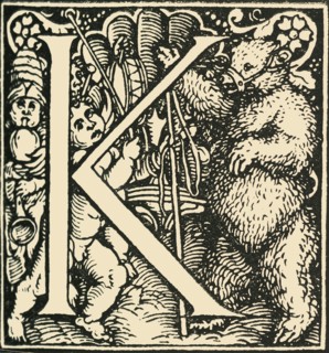 K - An Alphabet by Hans Weiditz', c1520-1521, (1908).