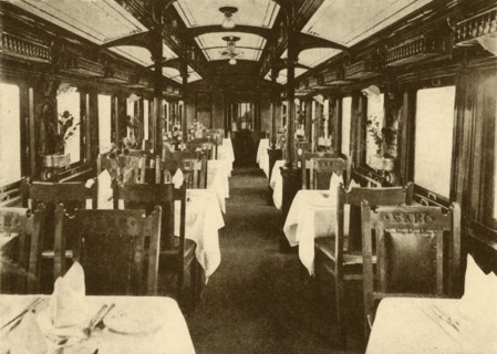 Restaurant Car on a Long-Distance Train, South African Railways', 1930.
