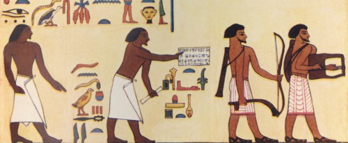How An Ancient Egyptian Painted The Coming Of The Israelites Into Egypt', c1930.