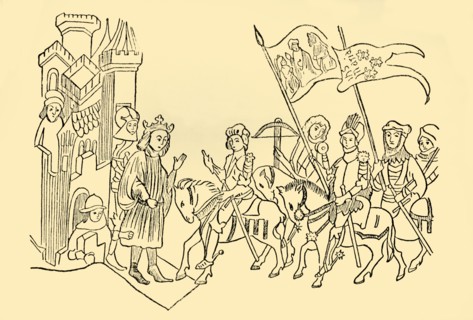 Joan of Arc Comes to the Court of the French King', c1930.