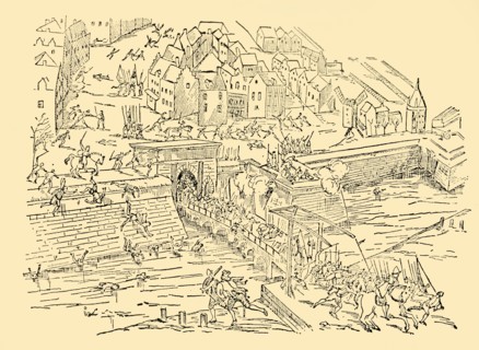 The Spaniards Capture Antwerp In Their Long Struggle With The Dutch', 1576, (c1930).