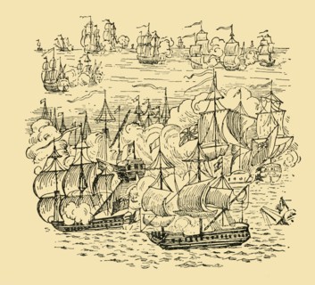A Sea-Fight Between Admiral Blake and the Dutch', c1930.
