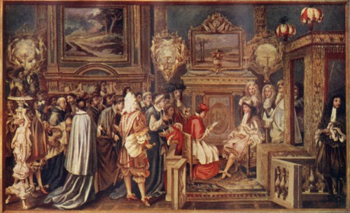 The "Sun" King Louis XIV, Of France, With His Brilliant Court', 1664, (c1930).