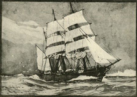 The "Discovery" Under Full Sail', 1901.