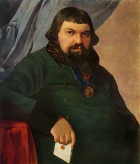 Portrait of Obrazstsov, a Merchant from Rshev', 1830s?, (1965).