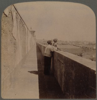 Long walk along the old Aqueduct - (1729-49) - supplies city with water, Lisbon, Portugal', 1902.