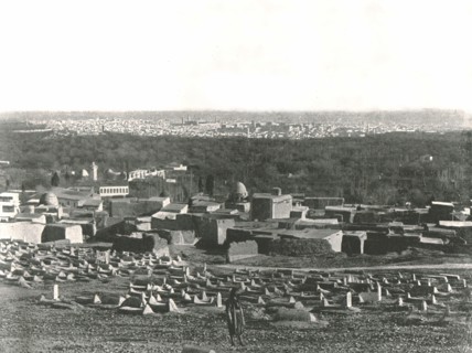 City panorama from Sulhieh, Damascus, Ottoman Syria, 1895.