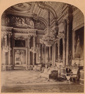 The Queen's Gorgeous Blue Room, Buckingham Palace, London, England', 1900.