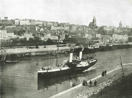View from West Pier, Boulogne, France, 1895.