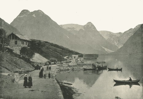 Mundal, on the Fjaerlandsfjorden, Sogn, Norway, 1895.