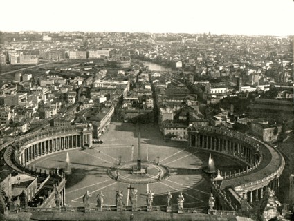 View from the dome of St Peter's, Rome, Italy, 1895.