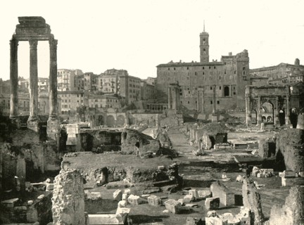 General view of the Forum, Rome, Italy, 1895.