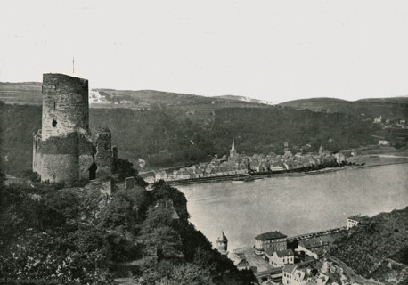 The Katz overlooking the Rhine, St Goarshausen, Germany, 1895.