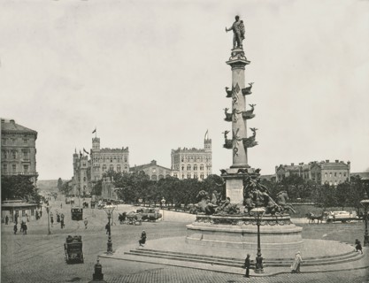 Monument to Wilhelm von Tegetthoff on the Praterstern, Vienna, Austria, 1895.