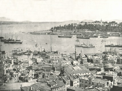 The entrance to the Golden Horn, Constantinople, Ottoman Empire, 1895.