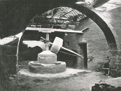 Primitive corn-mill, Nile Delta, Egypt, 1895.