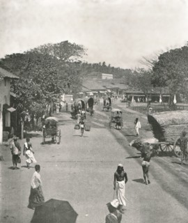 Street scene near the Town Hall, Colombo, Ceylon, 1895.