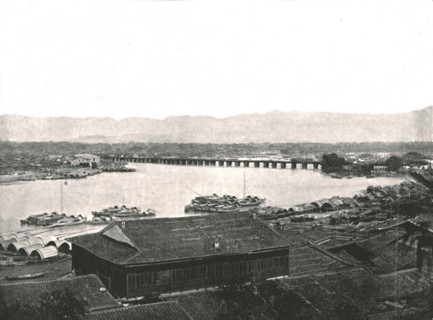 The River Min and the Great Bridge, Foochow, China, 1895.