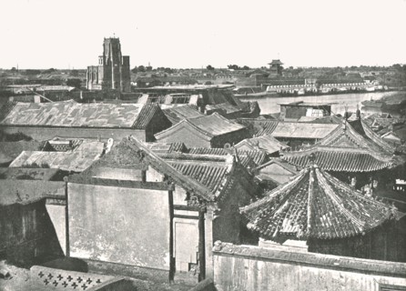 General view showing the ruins of the Cathedral', Tien-Tsin, China, 1895.
