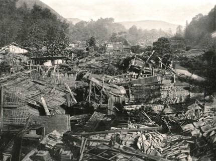 After the earthquake, Gifu, Japan, 1895.