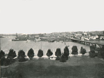 View from the Government Buildings, Victoria, Canada, 1895.