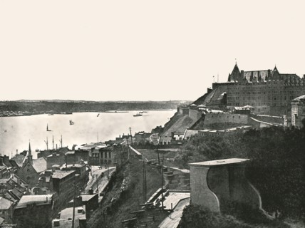 The Citadelle and the St Lawrence river, Quebec, Canada, 1895.