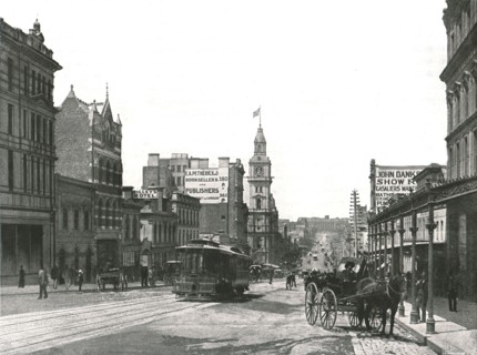 Bourke Street looking east, Melbourne, Australia, 1895.