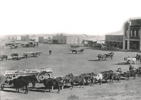 The Market Square, Johannesburg, South Africa, 1895.