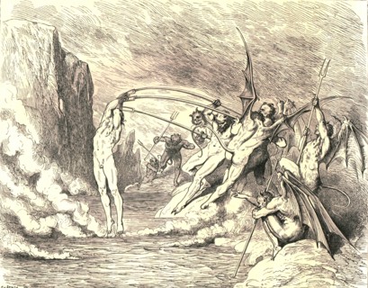 This said, they grappled him with more than hundred hooks', c1890.