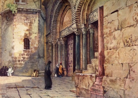 Entrance to the Church of the Holy Sepulchre', 1902.