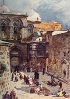 The Forecourt of the Church of the Holy Sepulchre', 1902.