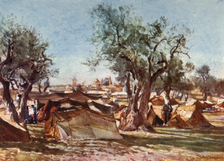 Bedouin Encampment Outside the North Wall of Jerusalem', 1902.