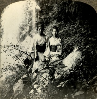 Maidens of the Land of the Rising Sun, beneath the Kogijoku waterfalls...', c1900.  .