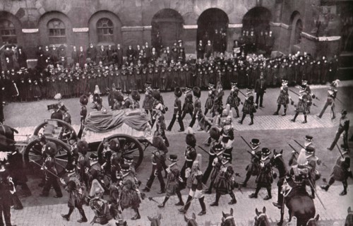 Funeral procession of King Edward VII, Whitehall, London, 20 May 1910.