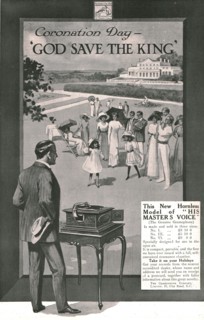 His Master's Voice' advertisement, 1911.