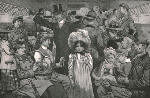 Coming to see the coronation procession, 1902.