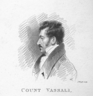 Count Vassali, sketched by A. Wivell in the House of Lords', 1820.