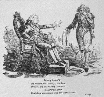 Penury incurr'd by endless riot, vanity, the lust of pleasure and variety!', c1820