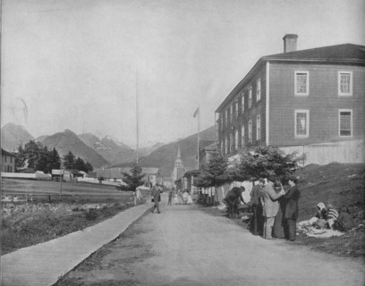 A Street in Sitka, Alaska', c1897.
