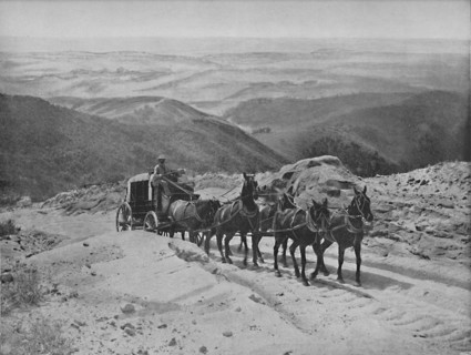Crossing San Marcos Pass, California', c1897.