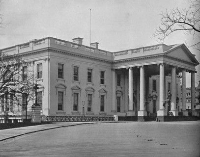 The White House, Washington D.C.', c1897.