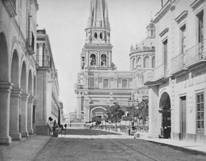 The Cathedral at Guadalajara, Mexico', c1897.