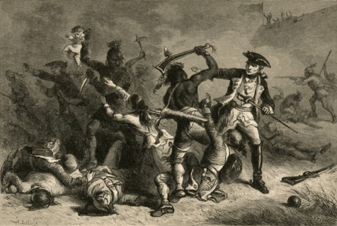 Montcalm Trying To Stop The Massacre', (1877).