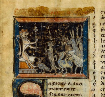 Miniature from the Le Roman de Renart , 13th century.