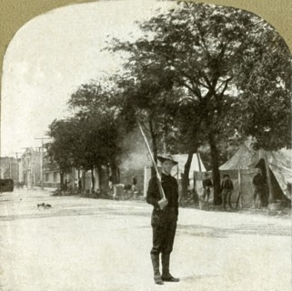 Seventh Regiment National Guards...camped in Lincoln Square, Oakland, Cal.', 1906.