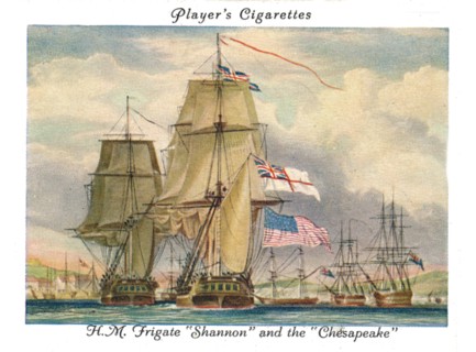 H.M.Frigate "Shannon" and the "Chesapeake", 1936. Creator: Unknown.