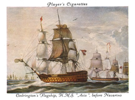 Codrington's Flagship,H.M.S. "Asia", before Navarino, 1936.