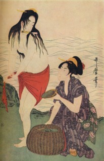 Right hand panel of The Pearl Divers triptych by Utamaro', c1797-98, (1936).